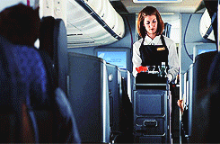 on the plane