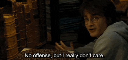 Harry Potter I Dont Care animated GIF