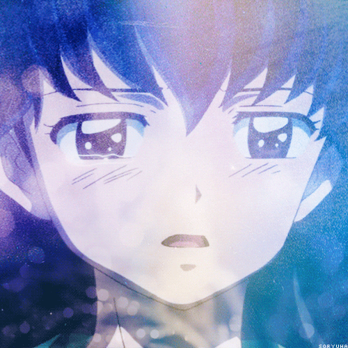 anime sad crying inuyasha kagome tear animated GIF
