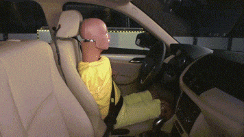 Car Crash Crash Test Dummy animated GIF