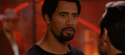 The Rock Eyebrow Raise Distorted Filtered GIF