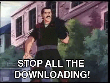 stop all the downloading