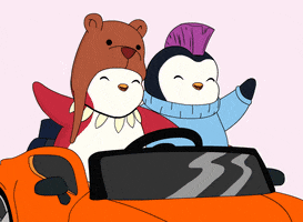 Driving Best Friends GIF by Pudgy Penguins