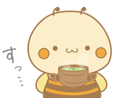 Tea Bee Sticker by てくのハウス｜てくマル＆マキびぃ