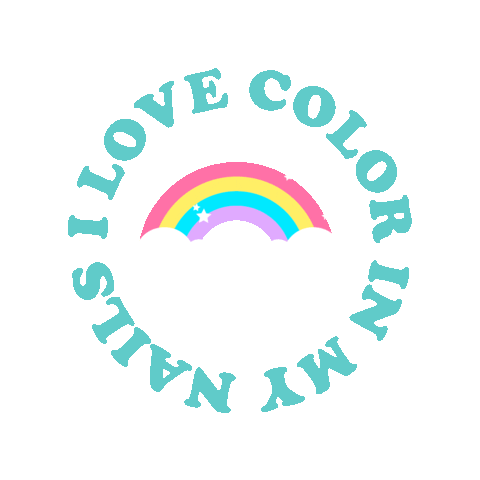 Rainbow Color Sticker by PINTAUÑAS ROMA