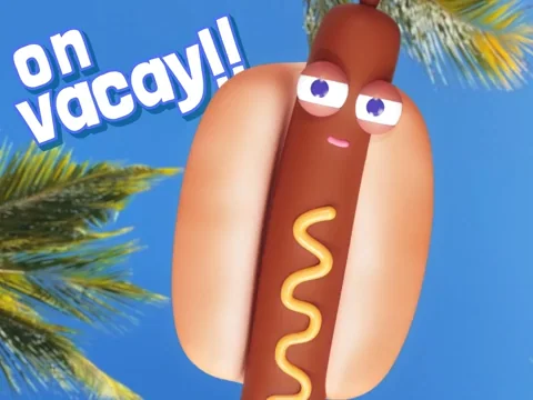 Hot Dog Vacay GIF