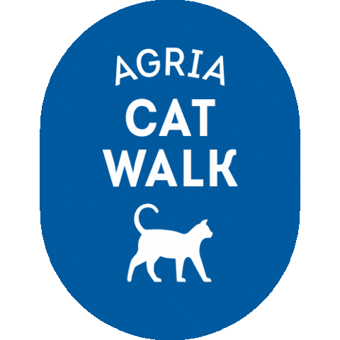 Agria Cat Walk Sticker by Agria Eläinvakuutus