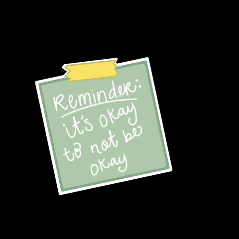 madetodreamco mental health reminder its okay sticky note GIF