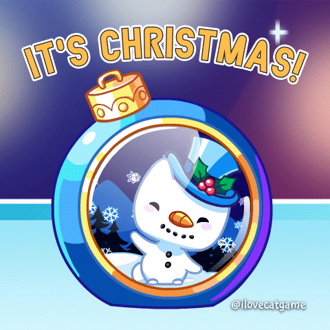 Merry Christmas Cat GIF by Mino Games