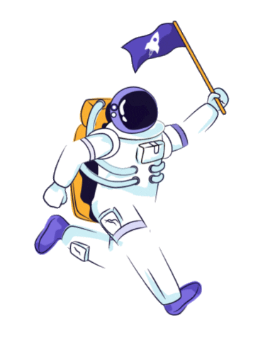 Space Running Sticker by Galactic Fed for iOS & Android | GIPHY