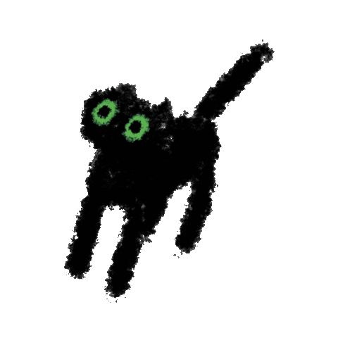 Black Cat Sticker by jadecsmith