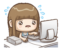 Girl Working Sticker by DW MARCENARIA