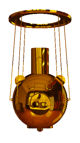 Gold Piggy Bank Sticker by modelvault3d