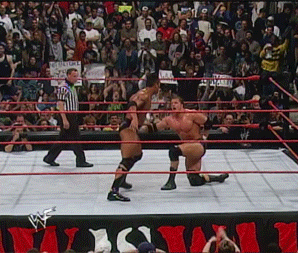 9. KoW Semi-Finals Singles Match: The Rock vs. Triple H Giphy