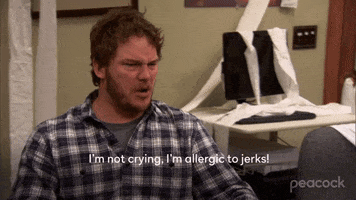 Im Not Crying Chris Pratt GIF by Parks and Recreation