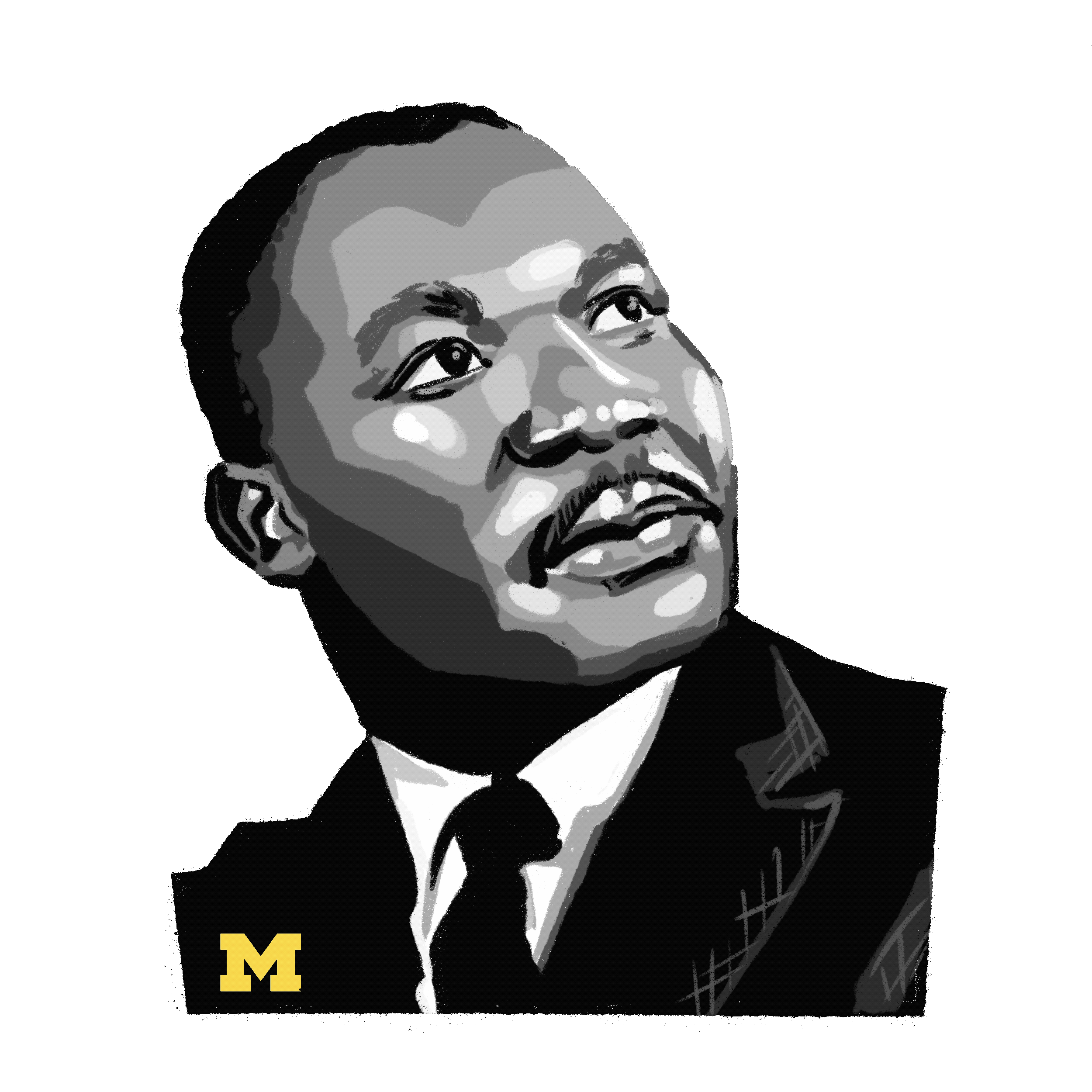 Martin Luther King Jr Mlk Sticker by University of Michigan for iOS