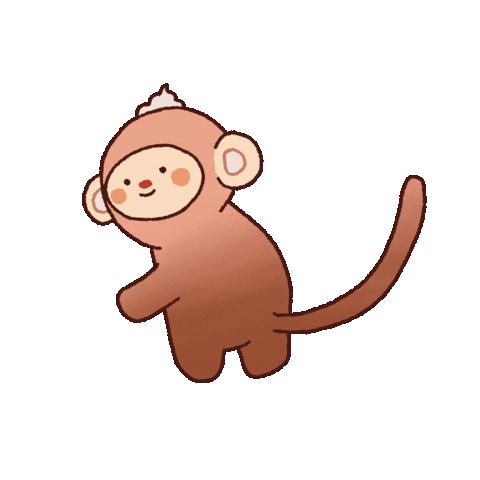 I Love You Monkey Sticker