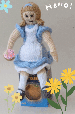 Alice In Wonderland Hello GIF by TeaCosyFolk