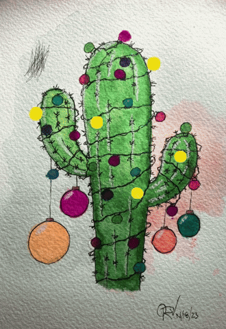 Christmascactus GIF by My Doodles Atalier