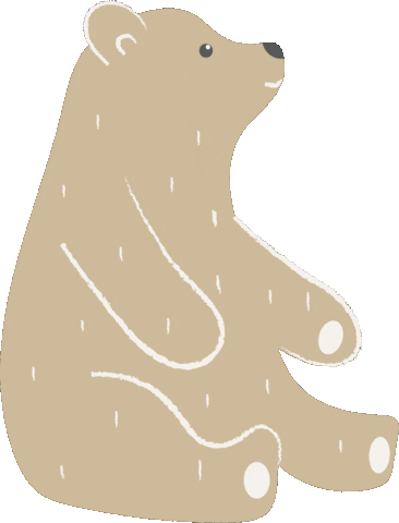 Bear Sitting Sticker by Ted & Luna