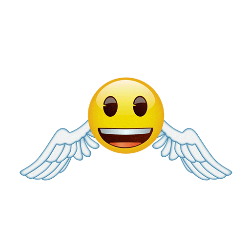 Happy Angel Wings Sticker by emoji® - The Iconic Brand