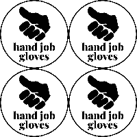 Hand Job Gloves Sticker