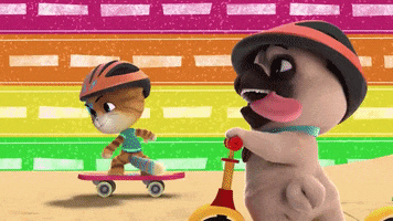 Race Scooter GIF by 44 Cats