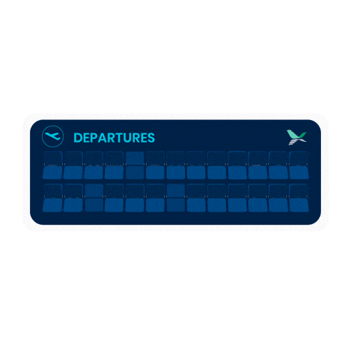 Flying Flight Information Sticker by Budapest Airport