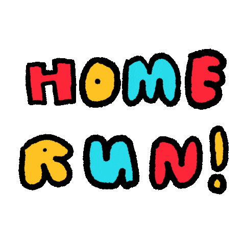 Happy Home Run Sticker by Jonny Bummers