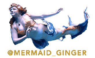 The Little Mermaid Swim Sticker by Mermaid Ginger, The Koi Queen