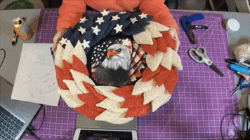 Independence Day Wreath GIF by uniqueinthecreek