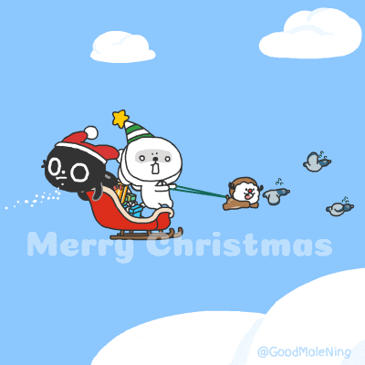 Merry Christmas 貓 GIF