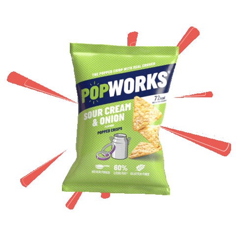 Snack Snacks Snacktime Popworks Pop Works Sour Cream Sour Cream And Onion Sticker by PopWorks