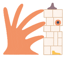 Hand Touch Sticker by tylko