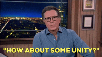 Stephen Colbert Unity GIF by The Late Show With Stephen Colbert