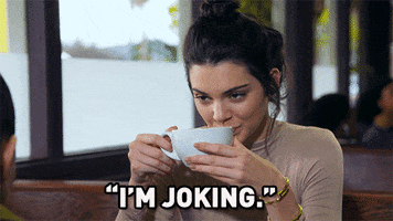 Kendall Jenner Sips Tea GIF