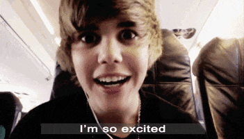 excited justin bieber GIF
