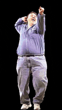 Fat Person Falling Over Gif