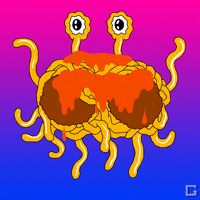 Flying Spaghetti Monster GIF by gifnews