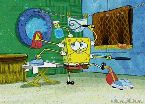 Cleaning Chores GIF by SpongeBob SquarePants - Find & Share on GIPHY