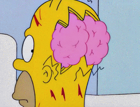 Homer Simpson Brain Leaving Gif