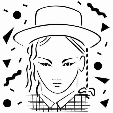 retro black and white GIF by floating point motion design