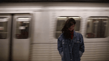 chicanoita girl waiting train toronto GIF