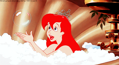  ariel bath the little mermaid bubble GIF