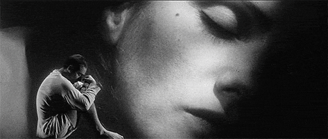 black and white dreaming GIF