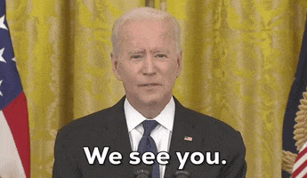 We See You Joe Biden GIF by GIPHY News
