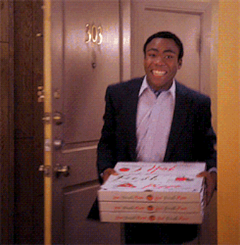 Donald Glover Pizza GIF - Find & Share on GIPHY