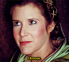 happy carrie fisher GIF