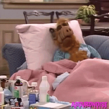 a stuffed animal is laying in a bed with a pink blanket .