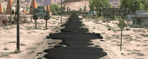 lightning mcqueen road